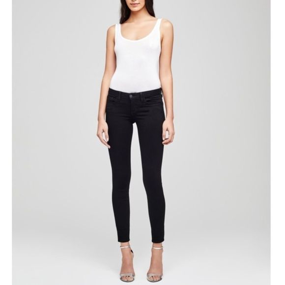 L'AGENCE Denim - L'AGENCE Chantal Low Rise Skinny Jeans Black Fog